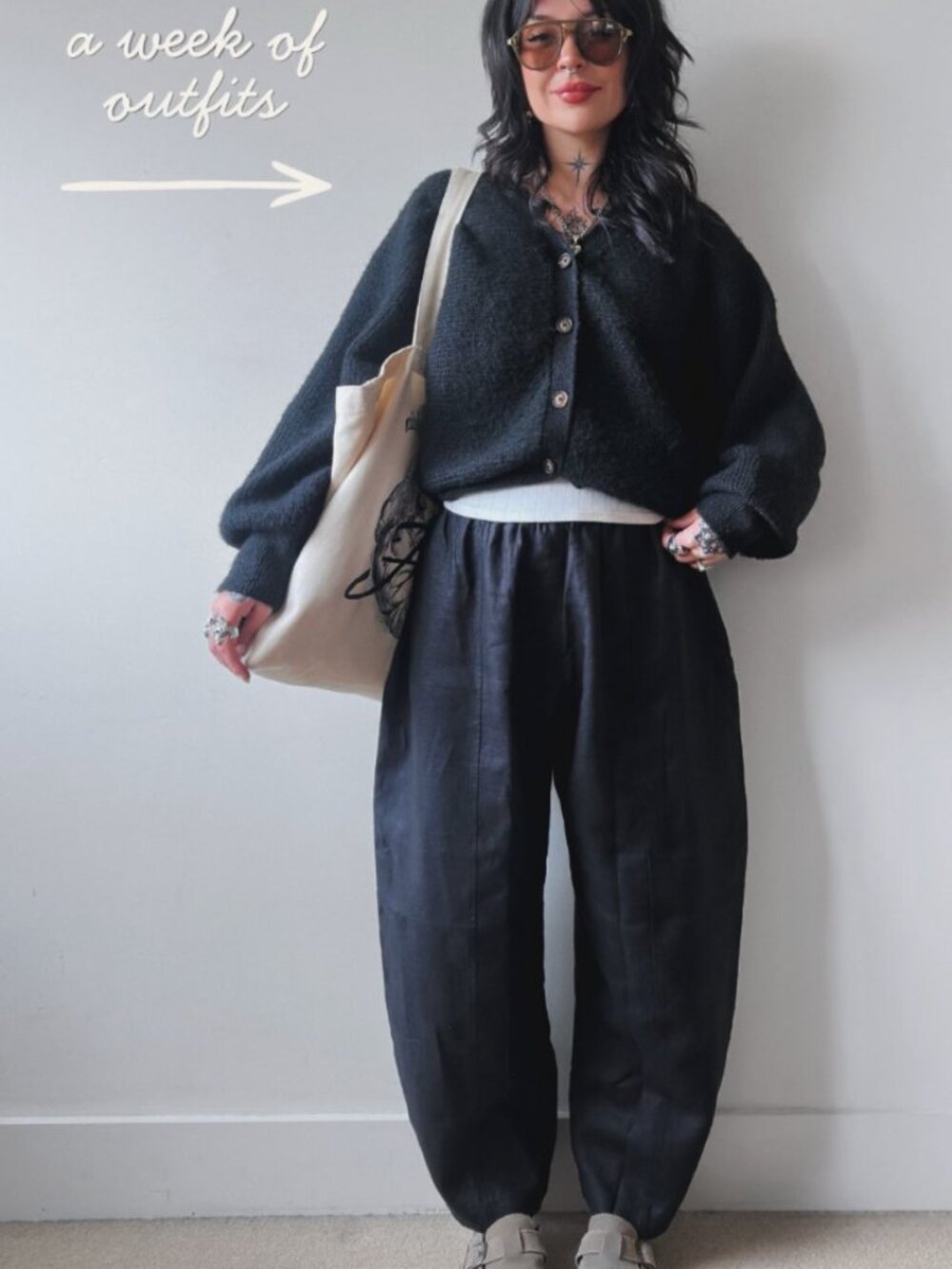 NWT Beyond Nine Mabel Linen Barrel Leg Trouser, Black - Picture 4 of 4